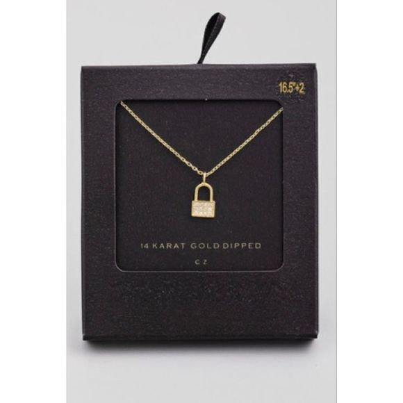 Private Label Jewelry - Mini padlock pendant necklace